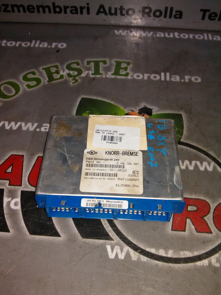 calculator ebs MAN TG 8X4, an 2007